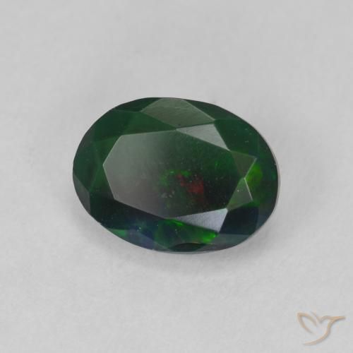 9,17 ctw natürlicher Mehrfarbig Schwarzer Opal, Oval, Lichtdurchlässig