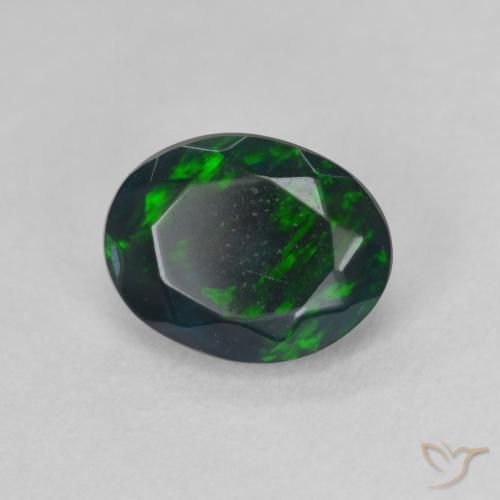 9,17 ctw natürlicher Mehrfarbig Schwarzer Opal, Oval, Lichtdurchlässig