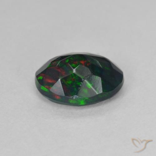9,17 ctw natürlicher Mehrfarbig Schwarzer Opal, Oval, Lichtdurchlässig
