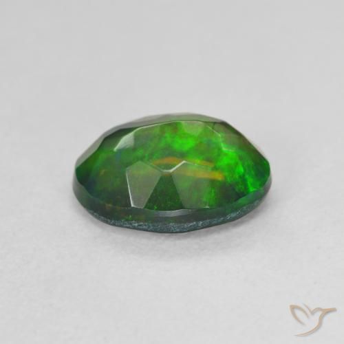 9,17 ctw natürlicher Mehrfarbig Schwarzer Opal, Oval, Lichtdurchlässig