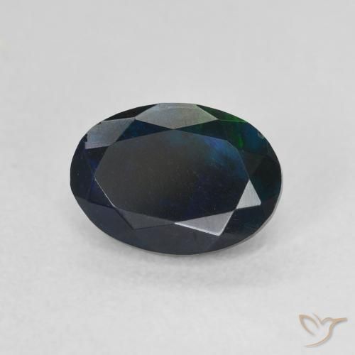 9,17 ctw natürlicher Mehrfarbig Schwarzer Opal, Oval, Lichtdurchlässig