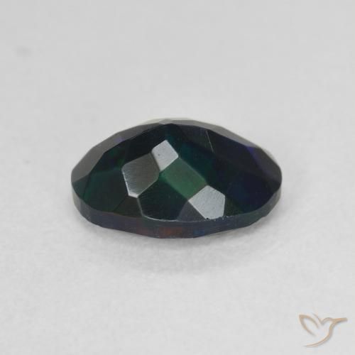 9,17 ctw natürlicher Mehrfarbig Schwarzer Opal, Oval, Lichtdurchlässig