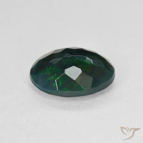 9,17 ctw natürlicher Mehrfarbig Schwarzer Opal, Oval, Lichtdurchlässig