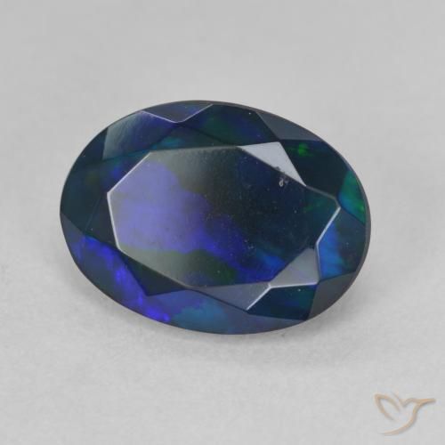 9,17 ctw natürlicher Mehrfarbig Schwarzer Opal, Oval, Lichtdurchlässig