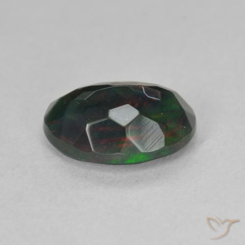 9,17 ctw natürlicher Mehrfarbig Schwarzer Opal, Oval, Lichtdurchlässig