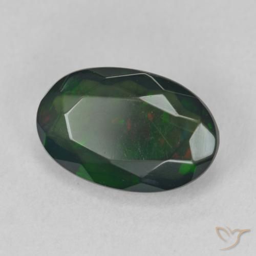 9,17 ctw natürlicher Mehrfarbig Schwarzer Opal, Oval, Lichtdurchlässig