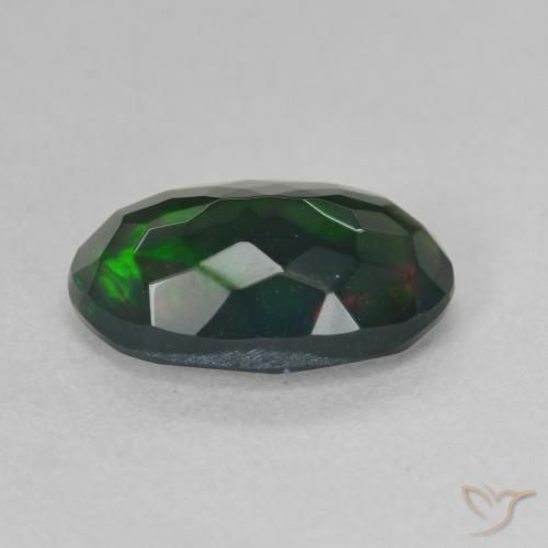 9,17 ctw natürlicher Mehrfarbig Schwarzer Opal, Oval, Lichtdurchlässig