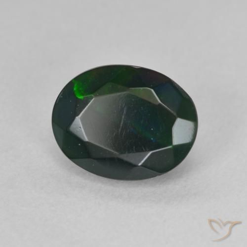 9,17 ctw natürlicher Mehrfarbig Schwarzer Opal, Oval, Lichtdurchlässig