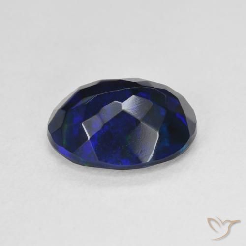 9,17 ctw natürlicher Mehrfarbig Schwarzer Opal, Oval, Lichtdurchlässig