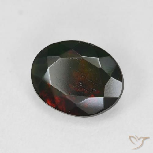 9,17 ctw natürlicher Mehrfarbig Schwarzer Opal, Oval, Lichtdurchlässig