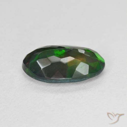 9,17 ctw natürlicher Mehrfarbig Schwarzer Opal, Oval, Lichtdurchlässig