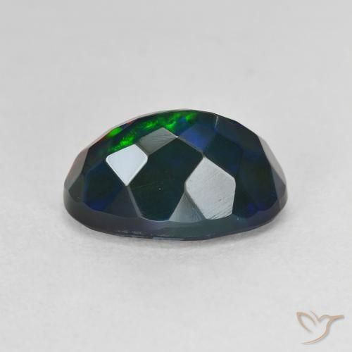 9,17 ctw natürlicher Mehrfarbig Schwarzer Opal, Oval, Lichtdurchlässig