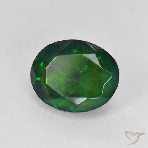9,17 ctw natürlicher Mehrfarbig Schwarzer Opal, Oval, Lichtdurchlässig