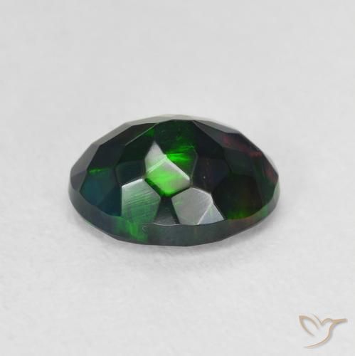 9,17 ctw natürlicher Mehrfarbig Schwarzer Opal, Oval, Lichtdurchlässig