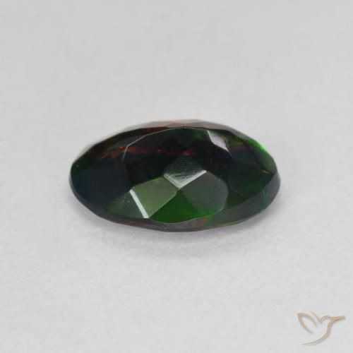 9,17 ctw natürlicher Mehrfarbig Schwarzer Opal, Oval, Lichtdurchlässig