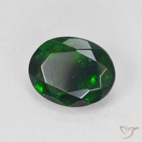 9,17 ctw natürlicher Mehrfarbig Schwarzer Opal, Oval, Lichtdurchlässig