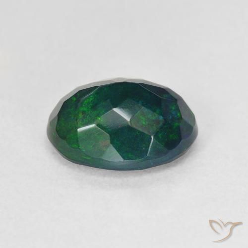 9,17 ctw natürlicher Mehrfarbig Schwarzer Opal, Oval, Lichtdurchlässig