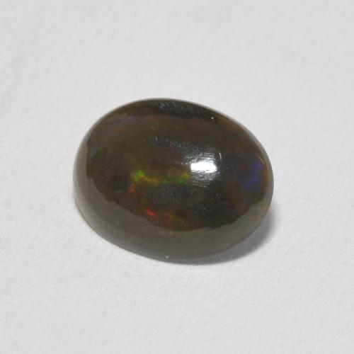 9,17 ctw natürlicher Mehrfarbig Schwarzer Opal, Oval, Lichtundurchlässig