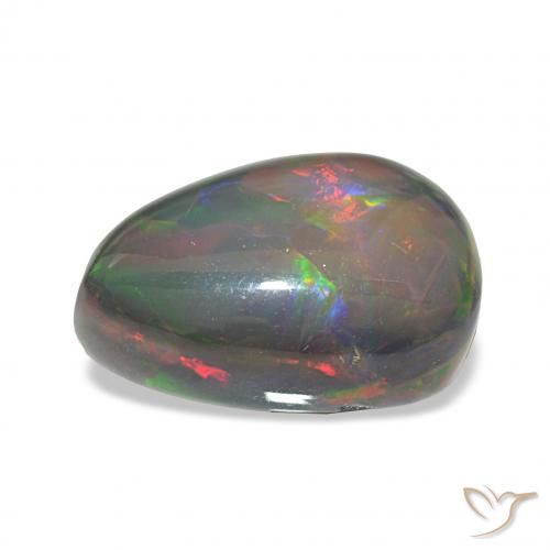 9,17 ctw natürlicher Mehrfarbig Schwarzer Opal, Birnenform, Lichtundurchlässig