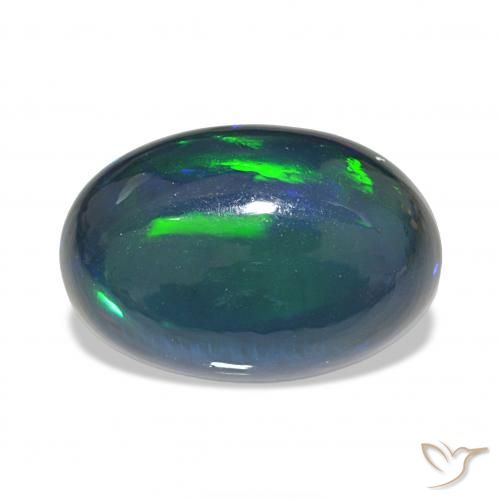 11.03ct Mehrfarbig Schwarzer Opal, Oval, Lichtundurchlässig