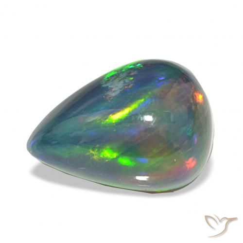 7.46ct Mehrfarbig Schwarzer Opal, Birnenform, Lichtundurchlässig
