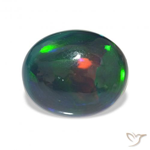 8.10ct Mehrfarbig Schwarzer Opal, Oval, Lichtundurchlässig