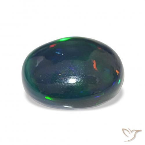 9,17 ctw natürlicher Mehrfarbig Schwarzer Opal, Oval, Lichtundurchlässig