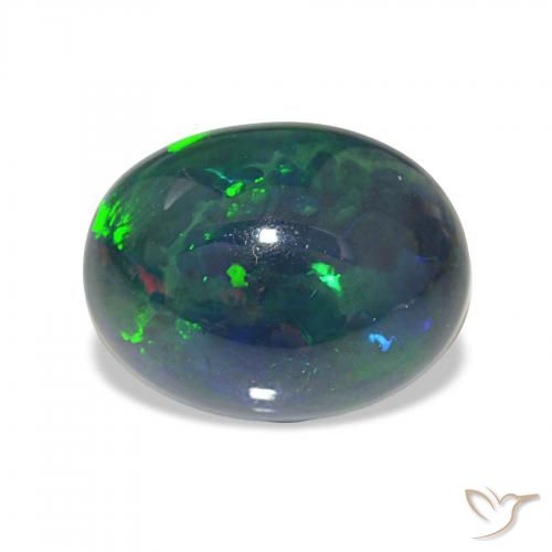4.03ct Mehrfarbig Schwarzer Opal, Oval, Lichtundurchlässig