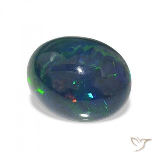 9,17 ctw natürlicher Mehrfarbig Schwarzer Opal, Oval, Lichtundurchlässig