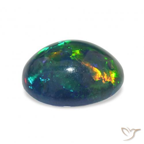 9,17 ctw natürlicher Mehrfarbig Schwarzer Opal, Oval, Lichtundurchlässig