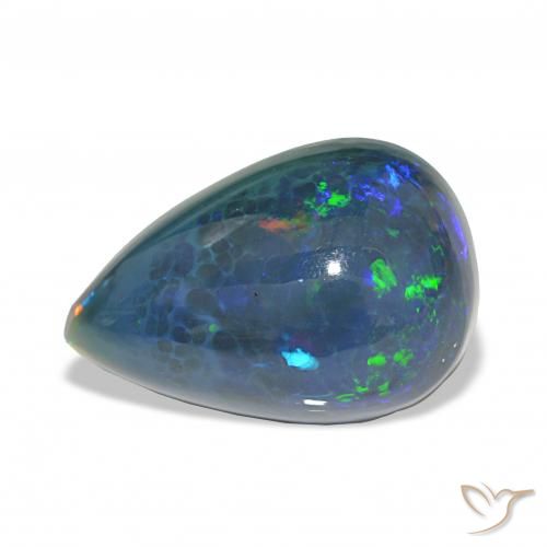 9.45ct Mehrfarbig Schwarzer Opal, Birnenform, Lichtundurchlässig