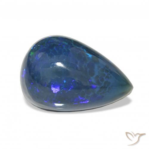 9,17 ctw natürlicher Mehrfarbig Schwarzer Opal, Birnenform, Lichtundurchlässig