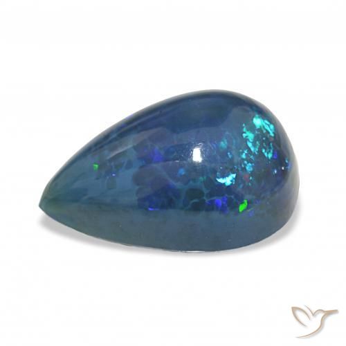 9,17 ctw natürlicher Mehrfarbig Schwarzer Opal, Birnenform, Lichtundurchlässig