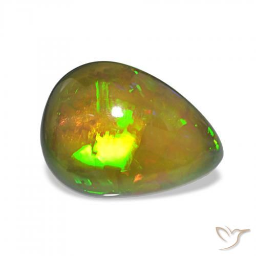 9,17 ctw natürlicher Mehrfarbig Schwarzer Opal, Birnenform, Lichtundurchlässig