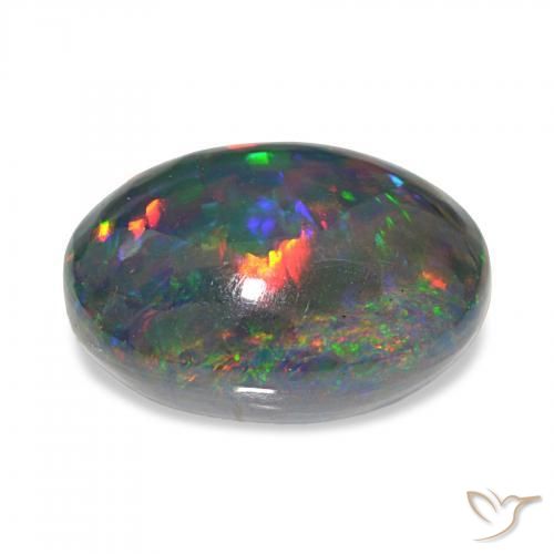 9,17 ctw natürlicher Mehrfarbig Schwarzer Opal, Oval, Lichtundurchlässig