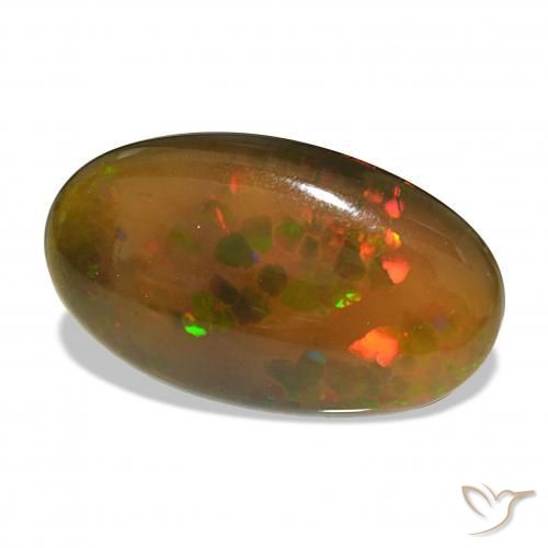 9,17 ctw natürlicher Mehrfarbig Schwarzer Opal, Oval, Lichtundurchlässig