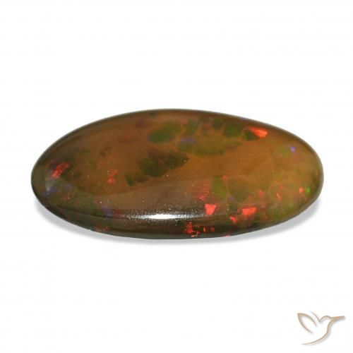 9,17 ctw natürlicher Mehrfarbig Schwarzer Opal, Oval, Lichtundurchlässig