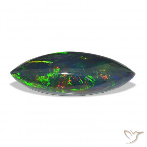 11.33ct Mehrfarbig Schwarzer Opal, Marquise, Lichtundurchlässig