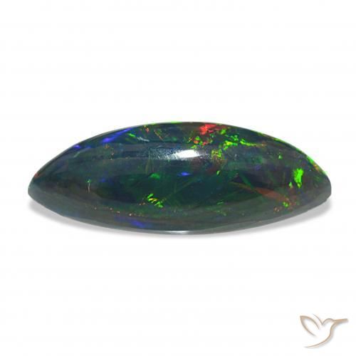 9,17 ctw natürlicher Mehrfarbig Schwarzer Opal, Marquise, Lichtundurchlässig