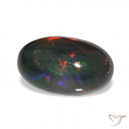 9,17 ctw natürlicher Mehrfarbig Schwarzer Opal, Oval, Lichtundurchlässig
