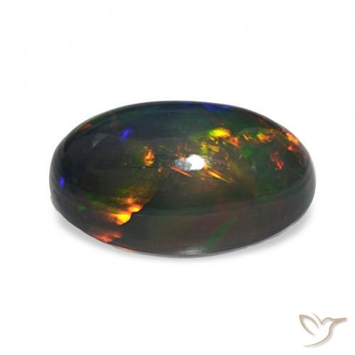 9,17 ctw natürlicher Mehrfarbig Schwarzer Opal, Oval, Lichtundurchlässig