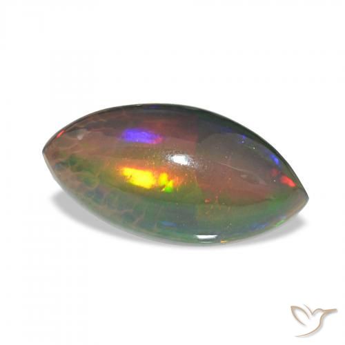 9,17 ctw natürlicher Mehrfarbig Schwarzer Opal, Marquise, Lichtundurchlässig