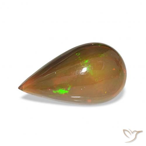 4.12ct Mehrfarbig Schwarzer Opal, Birnenform, Lichtundurchlässig