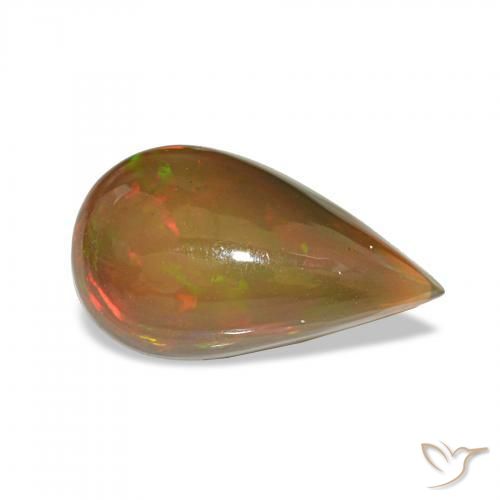 9,17 ctw natürlicher Mehrfarbig Schwarzer Opal, Birnenform, Lichtundurchlässig