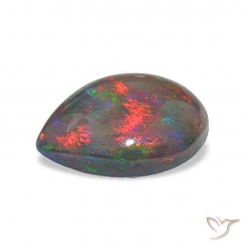 9,17 ctw natürlicher Mehrfarbig Schwarzer Opal, Birnenform, Lichtundurchlässig