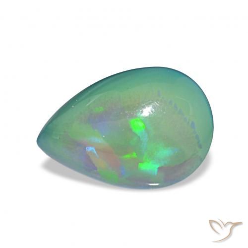 4.97ct Mehrfarbig Schwarzer Opal, Birnenform, Lichtundurchlässig