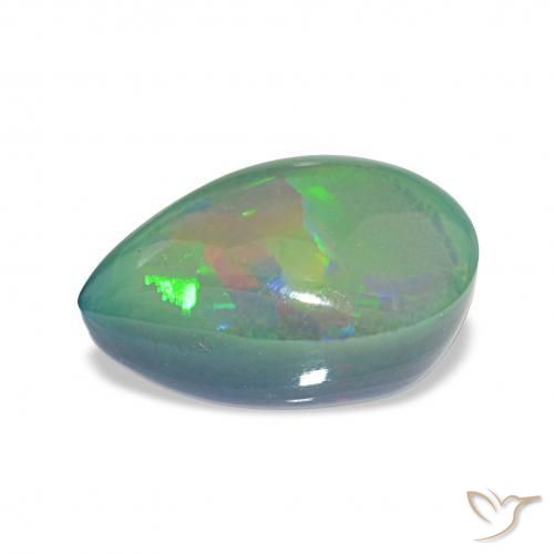 9,17 ctw natürlicher Mehrfarbig Schwarzer Opal, Birnenform, Lichtundurchlässig