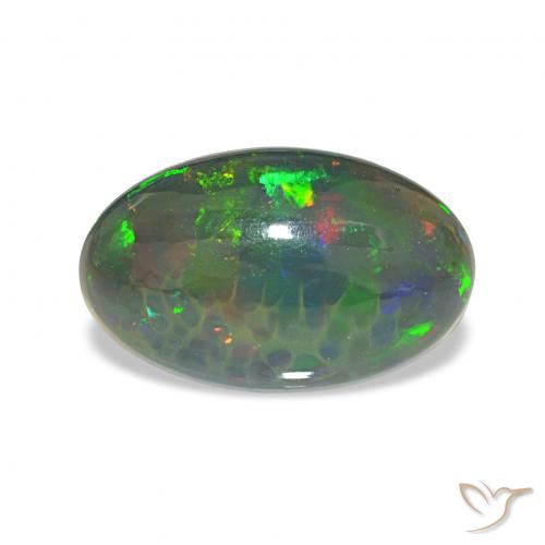 2.64ct Mehrfarbig Schwarzer Opal, Oval, Lichtundurchlässig