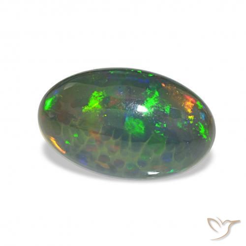 9,17 ctw natürlicher Mehrfarbig Schwarzer Opal, Oval, Lichtundurchlässig