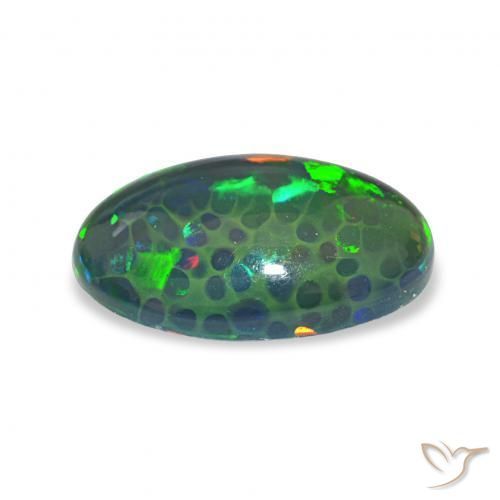 9,17 ctw natürlicher Mehrfarbig Schwarzer Opal, Oval, Lichtundurchlässig